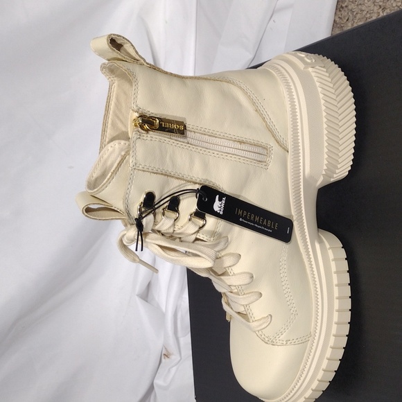NIB Sorel ONA AVE Women's Waterproof Lace Boot Honey White Sea Salt size… - Picture 6 of 11